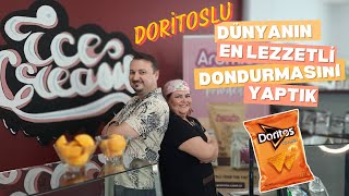 DORİTOSLU ve DÜNYANIN EN LEZZETLİ RULO TAVA DONDURMA YAPIMI  Dondurma Savaşları Dondurma Challenge [upl. by Nilek]