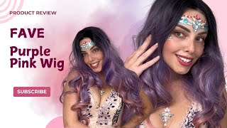 FAVE Purple Pink Ombre Wig Review [upl. by Orella]