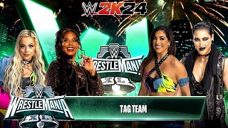 WWE 2K24 💥 LIV MORGAN amp BIANCA BELAIR vs RHEA RIPLEY amp RAQUEL RODRIGUEZ 💥 wwe wwe2k24 [upl. by Savannah]