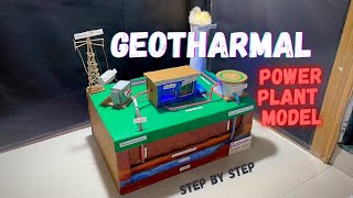 Geothermal power plant model grade 9 science greenenergy ecofriendly NakulSahuArt [upl. by Warring]