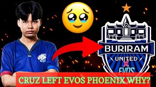 THE GOD CRUZ LEFT EVOS PHOENIX  BURIRAM UNITED X EVOS NEW LINEUP REVEALED  FREE FIRE ESPORTS [upl. by Gotcher]