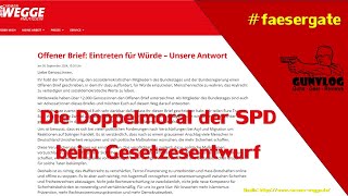 faesergate  Die Doppelmoral und Zweizüngigkeit der SPD beim WGesetzesentwurf [upl. by Delcina]