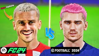 EA SPORTS FC 24 vs eFootball 2024  All Famous Player Faces  Gameplay Comparison  Fujimarupes [upl. by Micky]