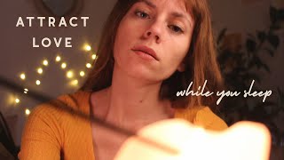 ASMR REIKI manifest love while you sleep 💛chakra balancing binaural beats hand movements whisper [upl. by Admana935]