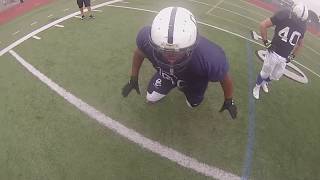 GoPro video of football practice from a linemans perspective [upl. by Anitsirhcairam453]