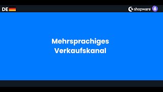 DE  Mehrsprachiges Verkaufskanal erstellen  Shopware 6 [upl. by Eirac802]