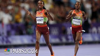 Beatrice Chebet OWNS the home stretch to win womens 5000m  Paris Olympics  NBC Sports [upl. by Acina164]