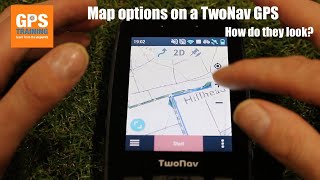 Map options on a TwoNav GPS unit  how do they look on a GPS unit [upl. by Meensat]