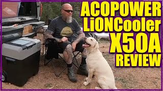 AcoPower X50a LiOnCooler Battery and Solar Powered Refrigerator Review [upl. by Dibbell]