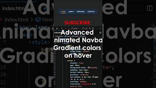 Amazing Animated NavBar With Gradient Colors On Hover  Html Css JavaScrip shorts animation [upl. by Aba]