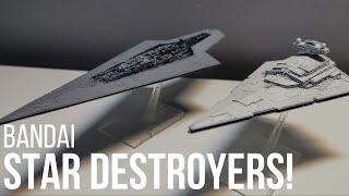 Bandai Super Star Destroyer and Star Destroyer Build [upl. by Heyra617]