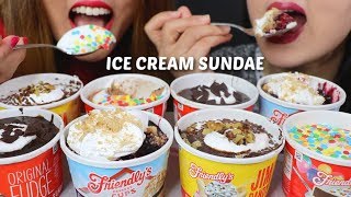 ASMR FRIENDLYS ICE CREAM SUNDAE 아이스크림 리얼사운드 먹방 ケーキ केक  KimampLiz ASMR [upl. by Harv922]