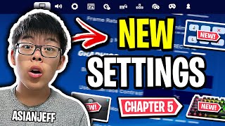 AsianJeffs NEW Settings in Fortnite Chapter 5 BEST STRETCH RES [upl. by Sldney164]