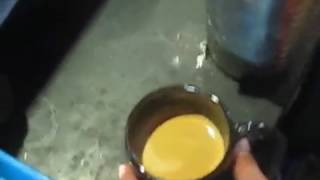 Barista Indonesia Make a Cappucino  Latte Art first latte art  Fail [upl. by Artemla291]