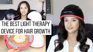 The BEST at home Light Therapy device for Hair Growth  iRestore Elite Review [upl. by Erdnoed]