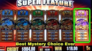 5 Frogs Slot Machine Bonus BIG WIN w6 Bet  BEST MYSTERY CHOICE EVER  28 Games w10x15x40x [upl. by Edlitam]