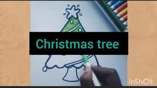 how to draw cute Christmas tree 🌲 [upl. by Devon]