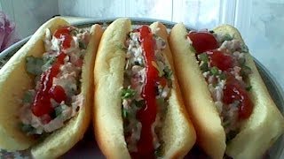 RECETA DE PANCHOS RELLENOS DE ATUN [upl. by Buckler]