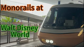 Railfaning monorails at Walt Disney World [upl. by Annairoc]