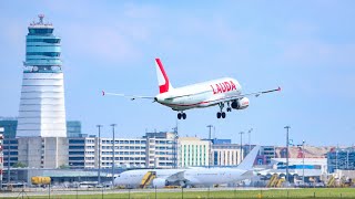 4K Planespotting at Vienna Airport Runway 11  Austrian KLM Lufthansa Wizz  LOWW spotting Part 1 [upl. by Germaun]