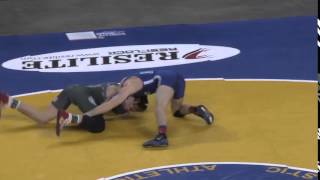 Wrestling Championship semifinals 120lbs Ty Agaisse pins Anthony Rubinetti [upl. by Hebrew]