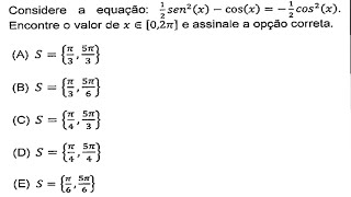 EAM 2024 Considere a equação 12 sen2xcosx [upl. by Nirb]