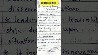 Contingency Theory  theories of leadership bcom  mcom  shorts  punchnotes 11 [upl. by Ecidnarb966]