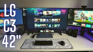 Can a 42 Inch OLED TV REALLY Replace Your PC Monitor [upl. by Negaet]