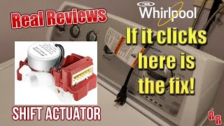 Whirlpool WTW4900 Washing Machine Clicking Fix Shift Actuator Installation [upl. by Dnanidref]