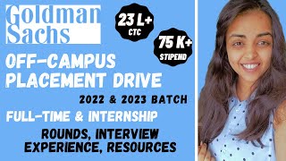 How to get into Goldman Sachs OffCampus Placement Drive  Internship  FullTime [upl. by Aioj336]