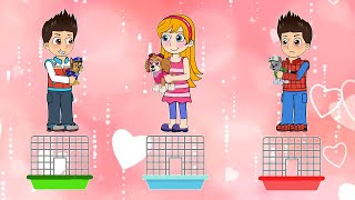 Help Ryder and Katie Choose the Right Color Pet Cage for Chase Skye and Rocky  Funny PAW Patrol [upl. by Judson]