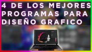 4 Mejores Programas para Diseño Grafico ✅ [upl. by Eisyak]