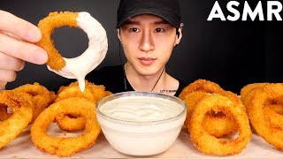 ASMR ONION RINGS amp ALFREDO SAUCE MUKBANG No Talking EATING SOUNDS  Zach Choi ASMR [upl. by Aisyram873]