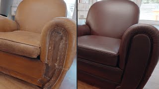 RESTAURATION DUN FAUTEUIL CLUB [upl. by Weixel]