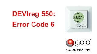 DEVIreg 550 Error Code 6 [upl. by Ayocat141]