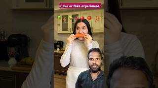 Cake or fake science experiment challenge cake shortsvideo [upl. by Aimik]