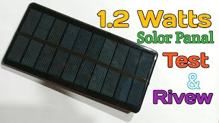 12Watt Polycrystalline Silicon Solar Panel 55V 245mA Full Test amp Rivew [upl. by Aryamo]