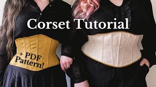 How to Sew a Corset  Tutorial with PDF Pattern [upl. by Sinnek]