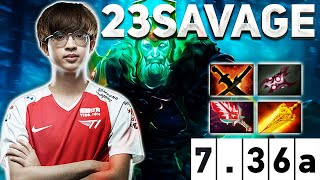 23SAVAGE DESTROYS ON WRAITH KING  DOTA 2 WRAITH KING 736a [upl. by Bandeen]