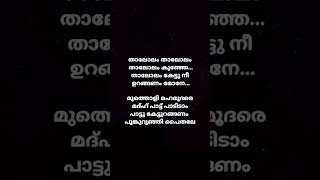 Thalolam lyrics malayalam shortsfeed shortvideo trending tharattupattu [upl. by Secunda]