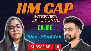 IIM CAP INTERVIEW Ft Priya  22nd FEB  CAT 988 Percentile  ONLINE  PI Questions Asked [upl. by Lamori]