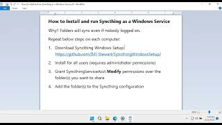 How to install and run Syncthing as a Windows service [upl. by Teak]