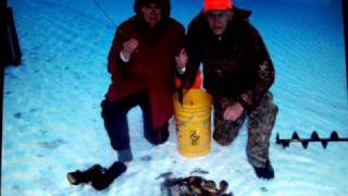 ice fishing lake puckaway Wi tapeMOV [upl. by Mathilde]