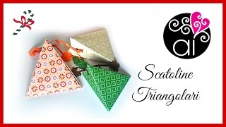 Scatolina triangolare semplice  Tutorial  Senza uso di attrezzature professionali  DIY Easy Box [upl. by Seagrave]