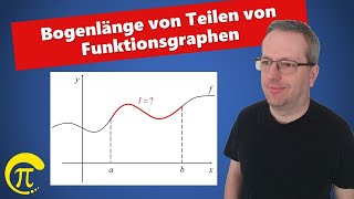 Bogenlänge bei Funktionen  Berechnung mit Integralen [upl. by Edi]