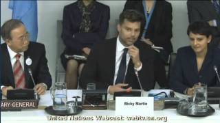 Ricky Martin habla en las Naciones Unidas  Parte 1 11122012 [upl. by Christenson835]