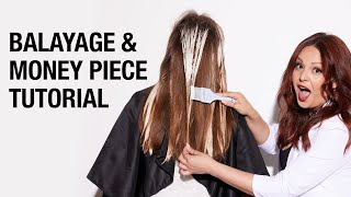 How to Balayage with Clay Lightener  Blonde Hair Painting Technique with Money Piece  Kenra Color [upl. by Metcalf750]