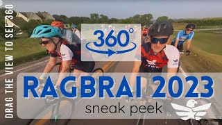 Day 1 360 footage of RAGBRAI 2023 drag the screen around to see different directions [upl. by Adnavoj]