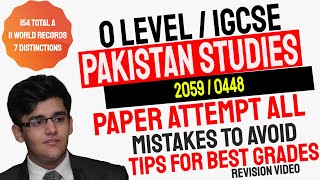 O Level amp IGCSE Pakistan Studies  Major Mistakes and Attempt Issues In Paper 1 History and Culture [upl. by Spooner74]