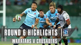 ROUND 6 HIGHLIGHTS Waratahs v Crusaders – 2019 [upl. by Adelle2]